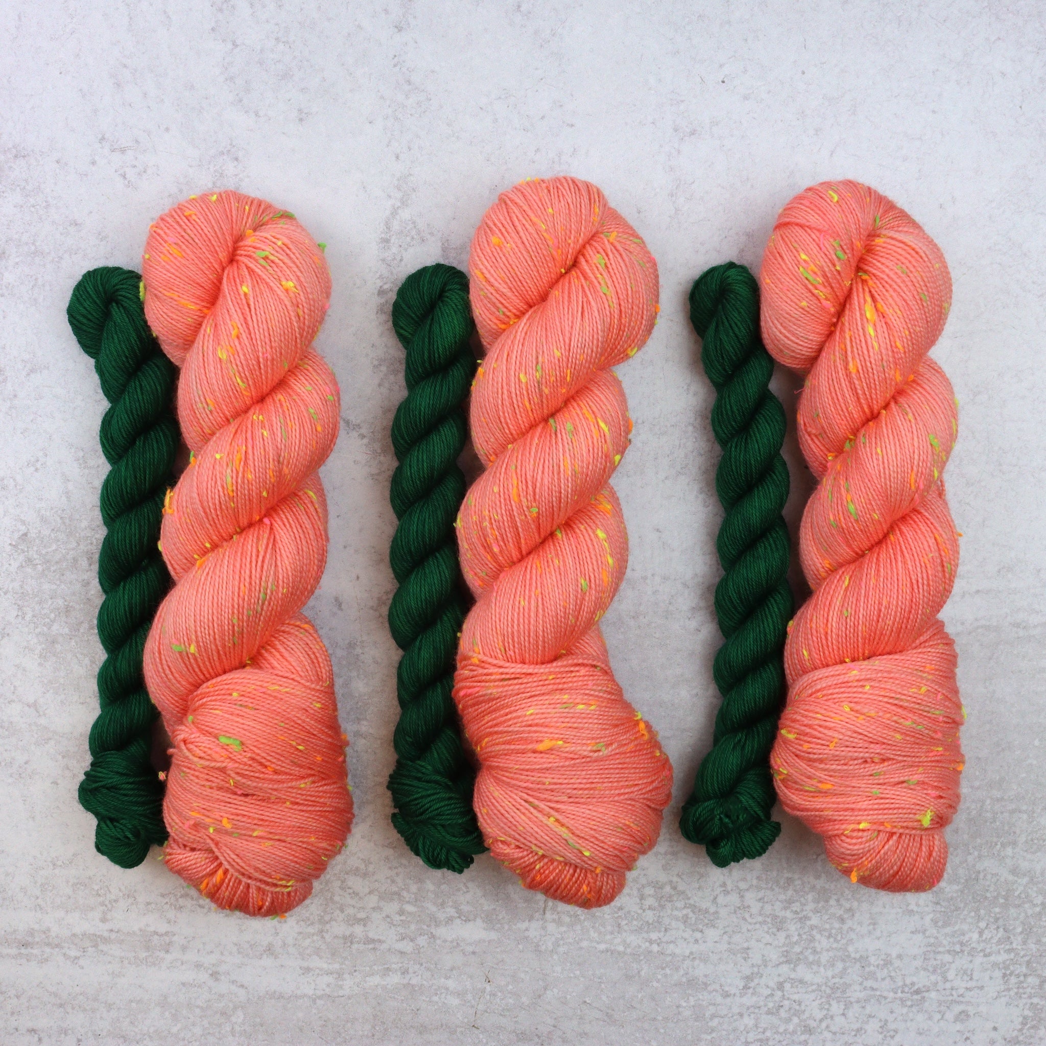 Peach + Envy - Neon Tweed Sock Set