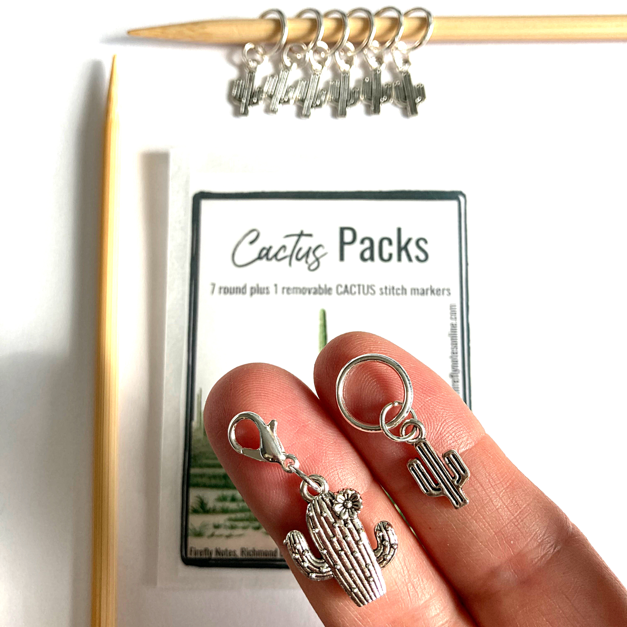 FireFly Notes - Cactus Stitch Markers