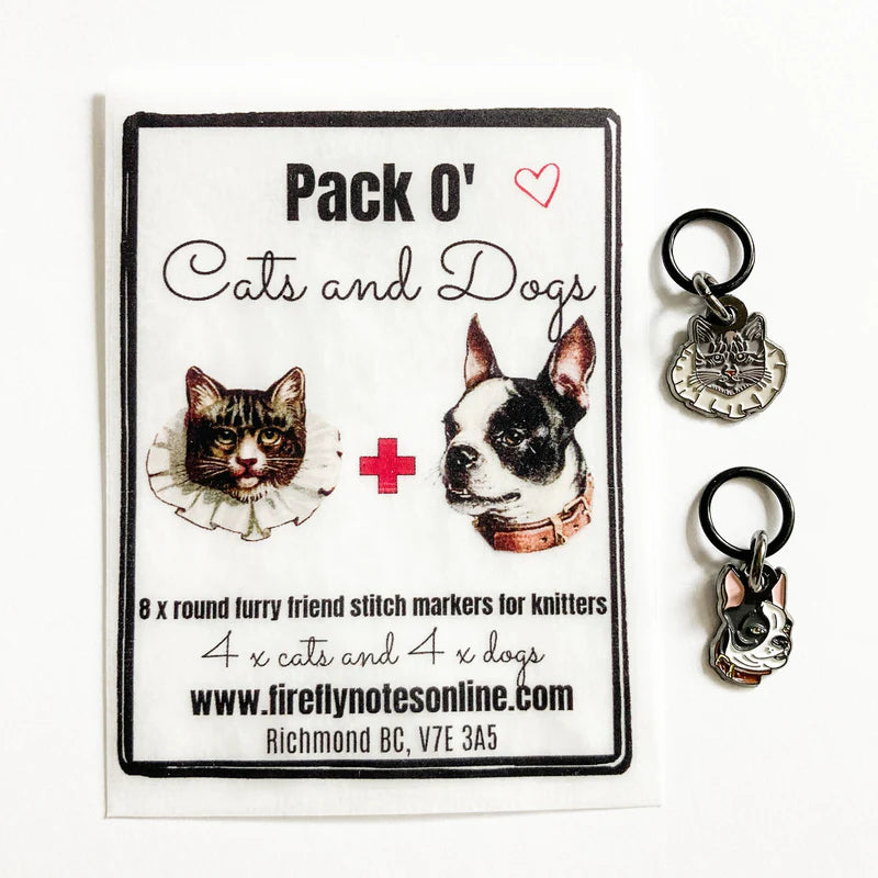 FireFly Notes - Dogs and Cats Stitch Markers